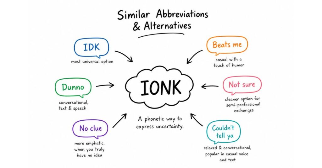 Similar Abbreviations and Alternatives to IONK