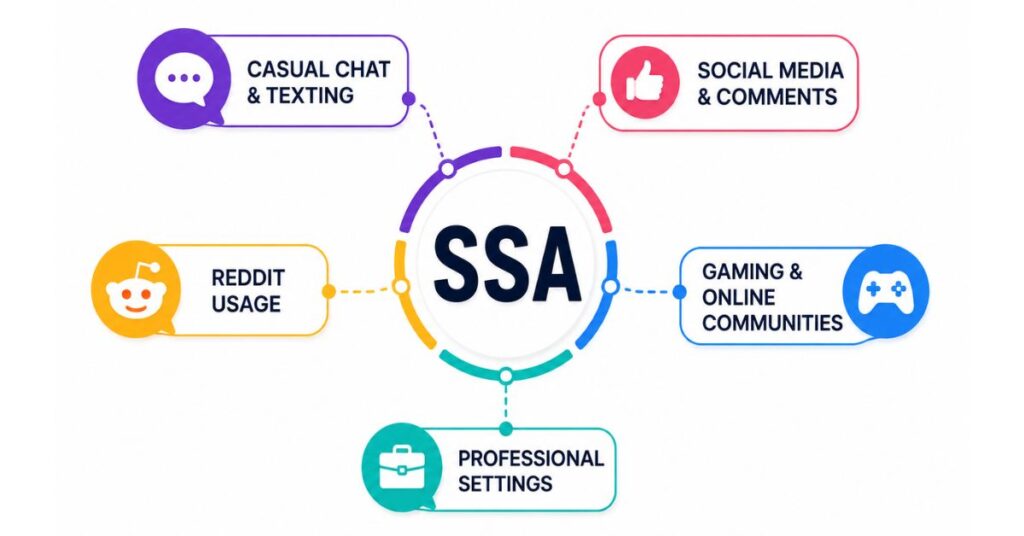 Usage in Different Contexts of SSA Meaning